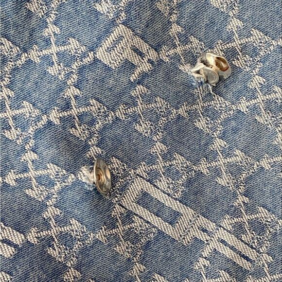 Off-White Monogram Twist Long Sleeve Denim Minidress size 40/ US size 6 - Picture 16 of 16